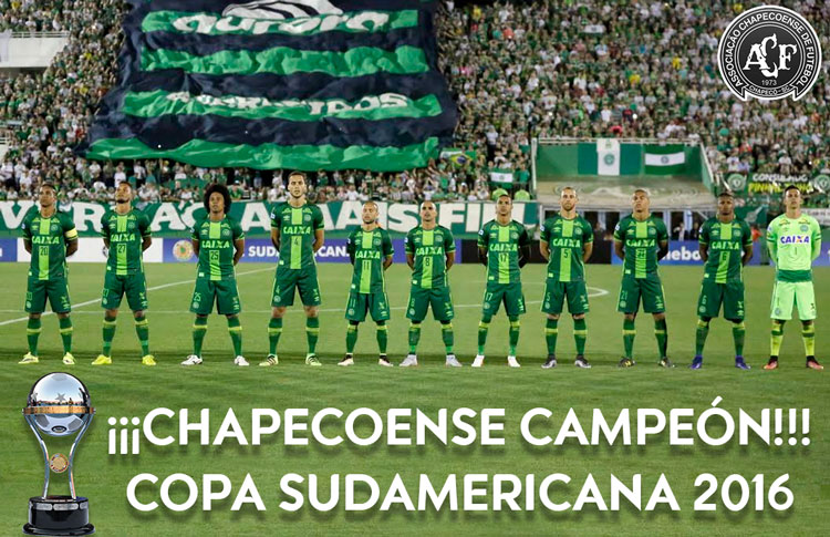 CONMEBOL otorga el título de Campeón de la Sudamericana 2016 a Chapecoense