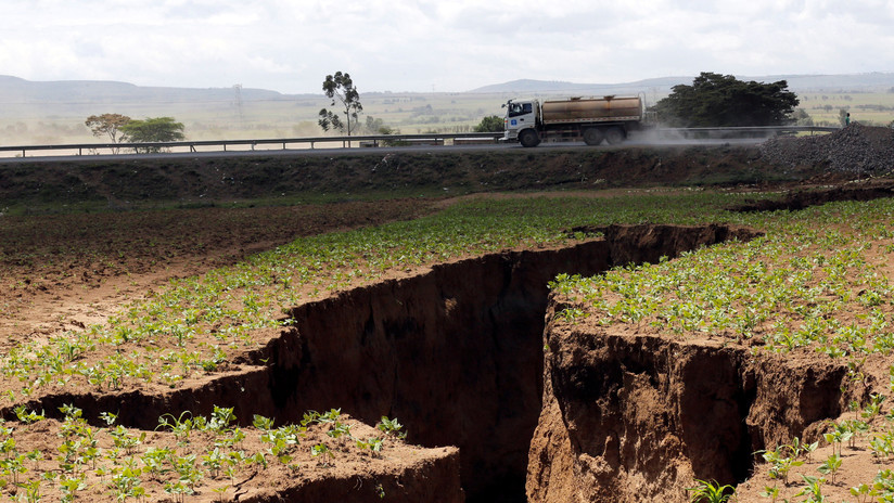 En Kenia Africa se abrió la tierra y no fue por un terremoto