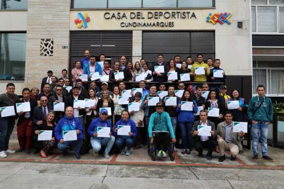 63 dirigentes deportivos de Cundinamarca fueron certificados en gerencia deportiva
