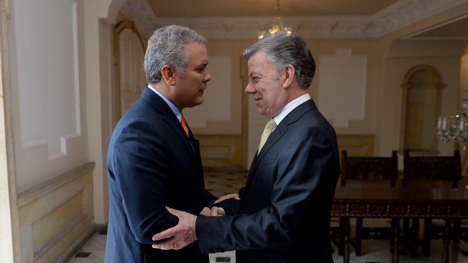 Comenzó formalmente  el proceso  de empalme del Gobierno Santos Con Iván Duque Presidente electo