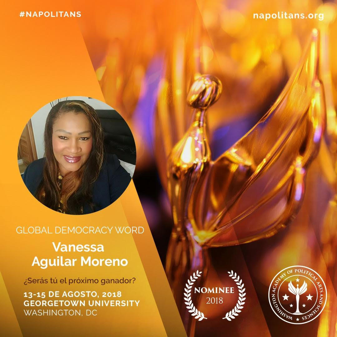 Vanessa Aguilar Moreno Afrodescendiente Colombiana gana  Premio Global Democracy  Award