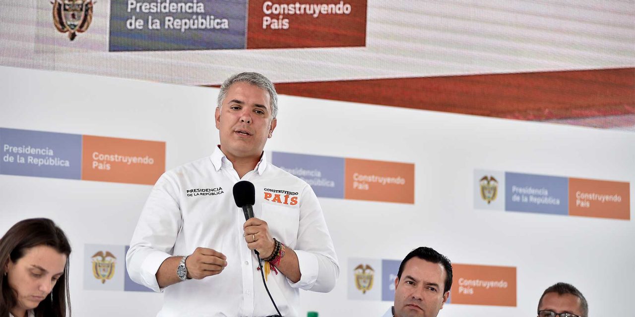 Presidente Duque hace llamado a los colombianos a construir juntos y a no dejar que incendien la nación