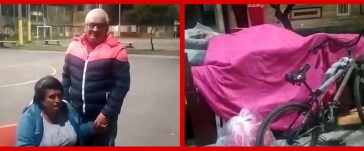 Desalmado arrendador sacó a la calle a 2 abuelos y una niña en plena noche de cuarentena