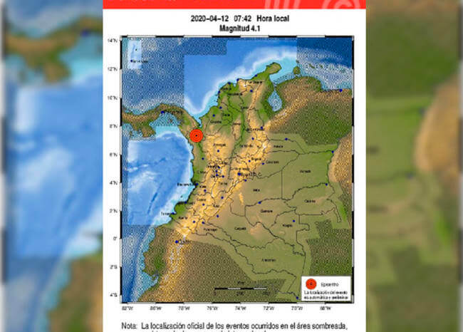 Colombia fue sacudida por dos temblores este domingo de resurrección