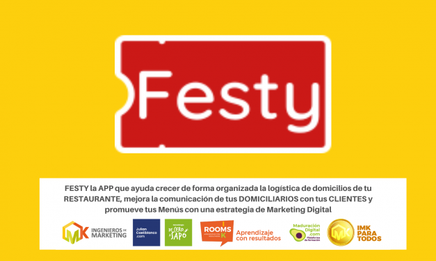 FESTY la APP que ayuda crecer de forma organizada la logística de domicilios de tu RESTAURANTE, mejora la comunicación de tus DOMICILIARIOS con tus CLIENTES y promueve tus Menús con una estrategia de Marketing Digital