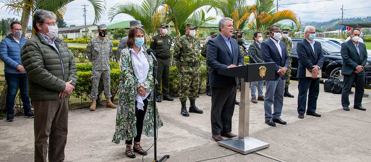 Presidente Duque anuncia que se reforzarán seguridad e inversión social en el departamento del Cauca
