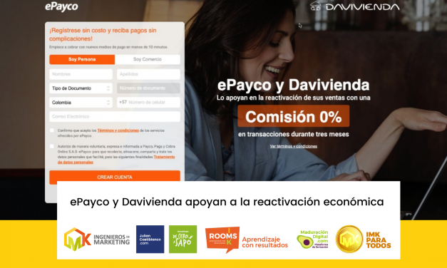 ePayco y Davivienda apoyan a la reactivación económica