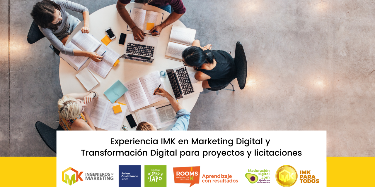 Experiencia IMK en Marketing Digital y Transformación Digital para proyectos y licitaciones