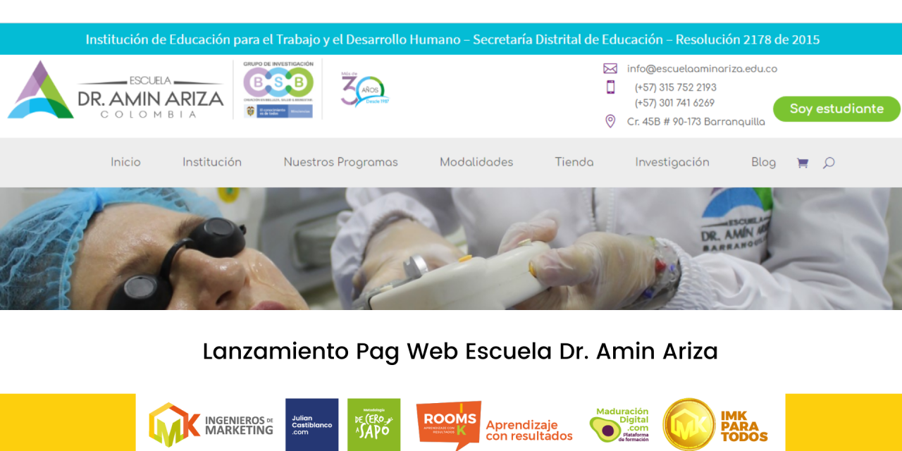 Lanzamiento Pagina Web Escuela Dr. Amin Ariza