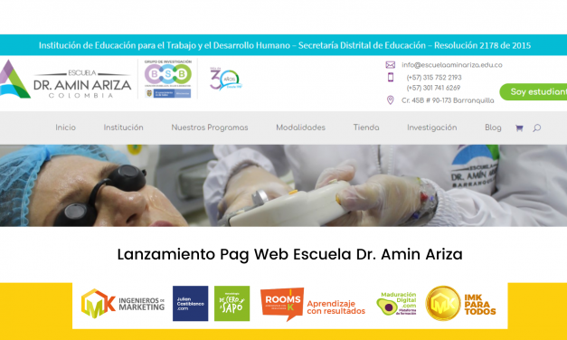 Lanzamiento Pagina Web Escuela Dr. Amin Ariza