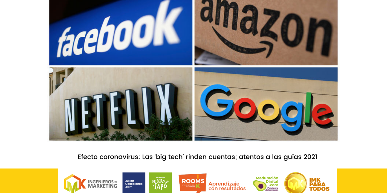 Efecto coronavirus: Las ‘big tech’ rinden cuentas; atentos a las guías 2021