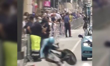 La brutal caída que dejó por fuera  a Miguel Ángel López del Giro de Italia