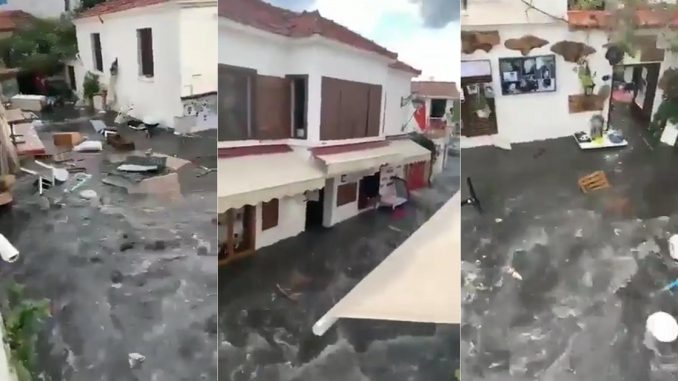 Impactantes videos del tsunami en Turquía, tras el terremoto en el Mar Egeo