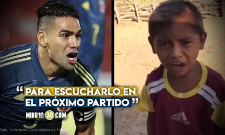 ¡El que tú digas Falca! el niño narrador que pidió Radamel Falcao para el próximo partido de Colombia