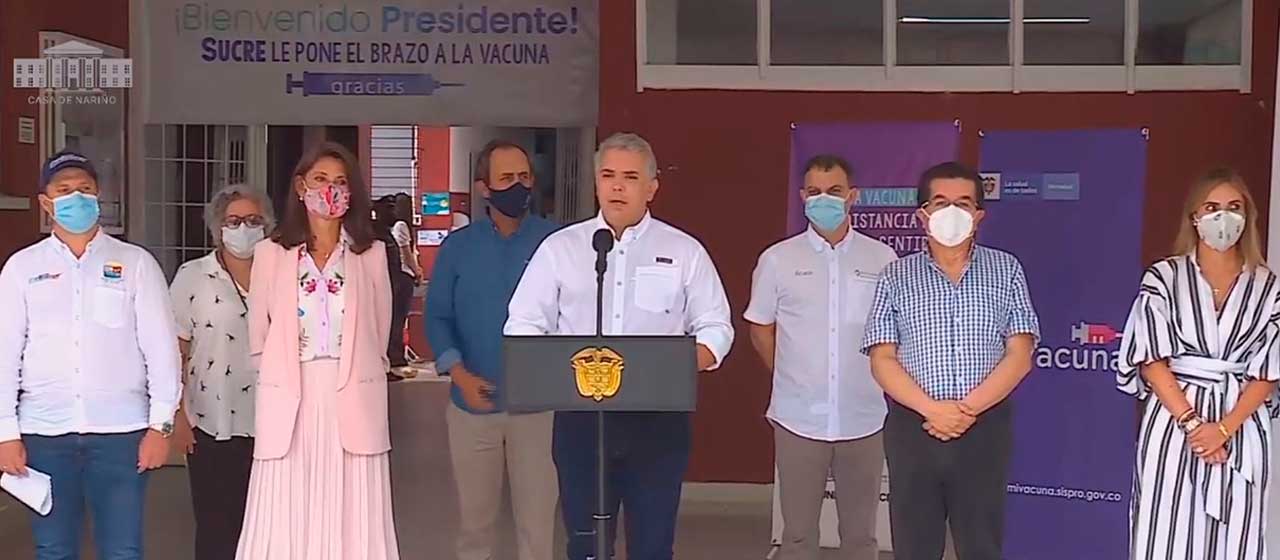 Hoy empezamos la vacunación masiva, segura, eficaz y gratuita para derrotar el covid-19 en Colombia: Duque