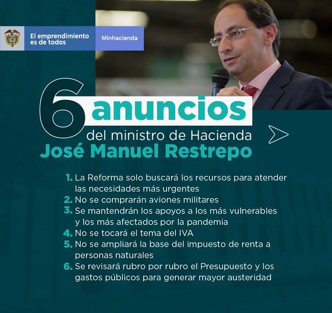 Atencion: 6 anuncios del nuevo Ministro de Hacienda sobre la nueva reforma tributaria.