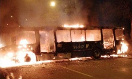 Tres vehículos incinerados tras nuevas protestas violentas en Cali. asesinan agente del esmad