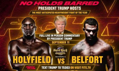 Donald Trump será comentarista de una pelea de boxeo entre Evander Holyfield y Vitor Belfort el próximo 11 de septiembre