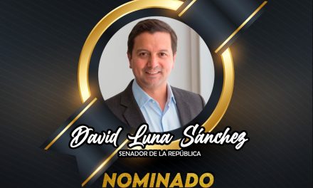 David Luna  recibirá el Premio Politika 2022 «Gestión Y Liderazgo» como mejor Senador del partido Cambio Radical