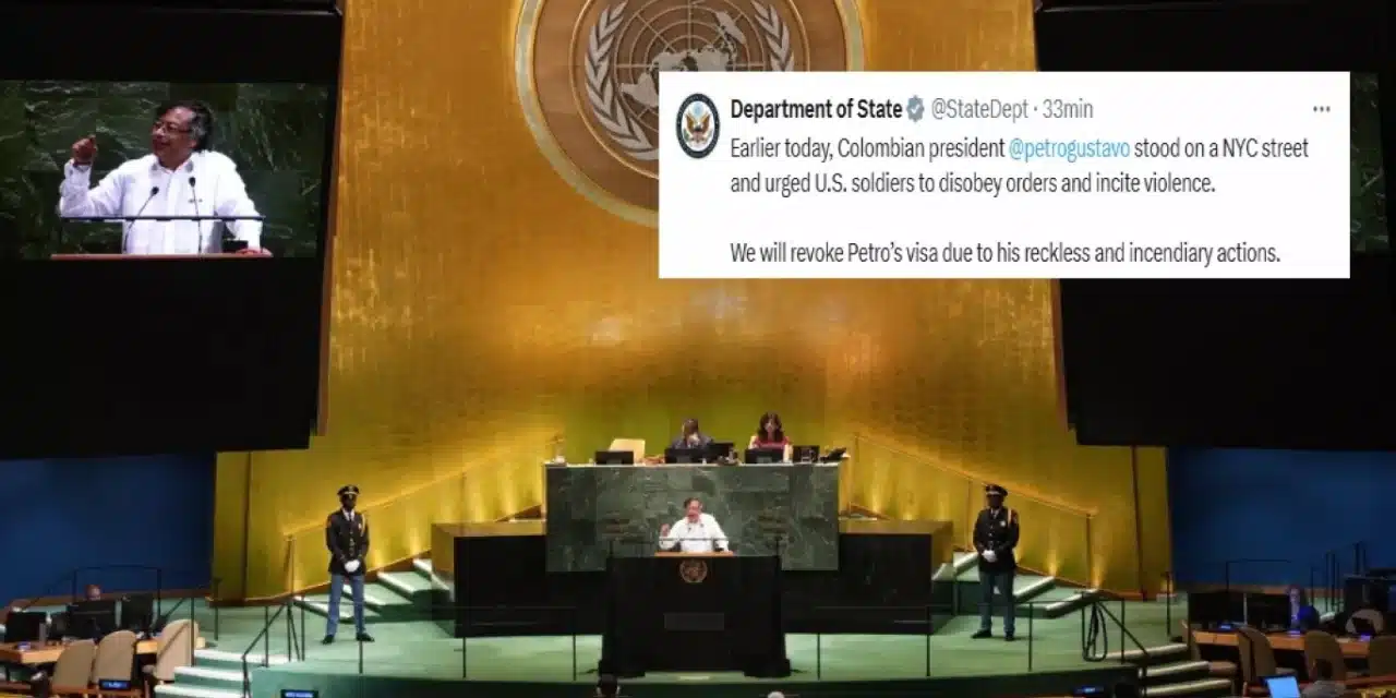 EE.UU. revoca visa al presidente Petro tras discurso en protesta en Nueva York y acciones imprudentes e incendiarias