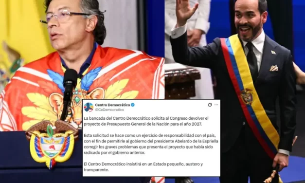 Centro Democrático pide devolver presupuesto de Petro para que De la Espriella lo ajuste